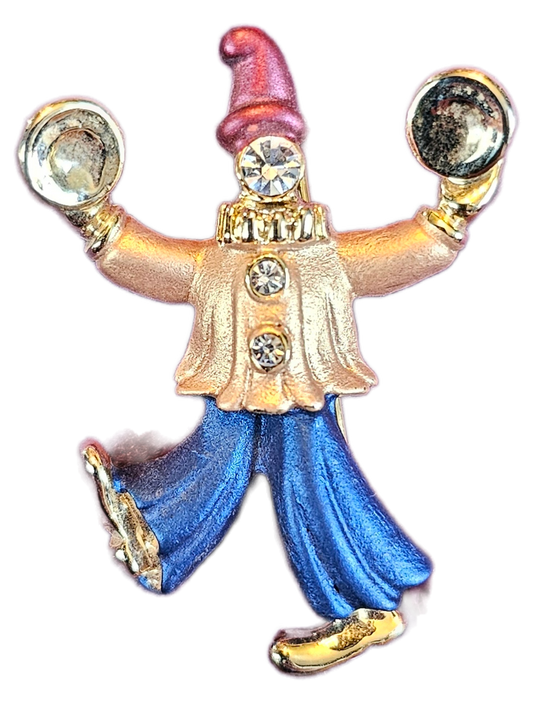 Vintage Clown Brooch